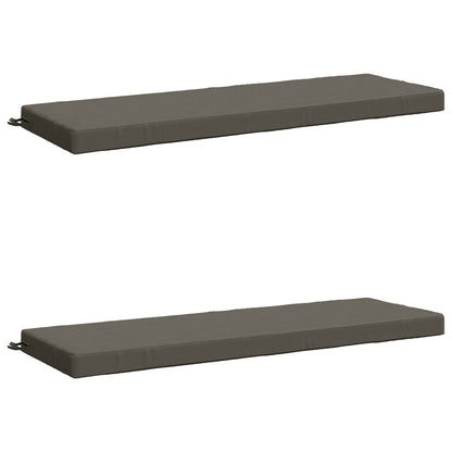 vidaXL 2-Piece Bench Cushions SOEST 2 pcs 100% Polyester Grey