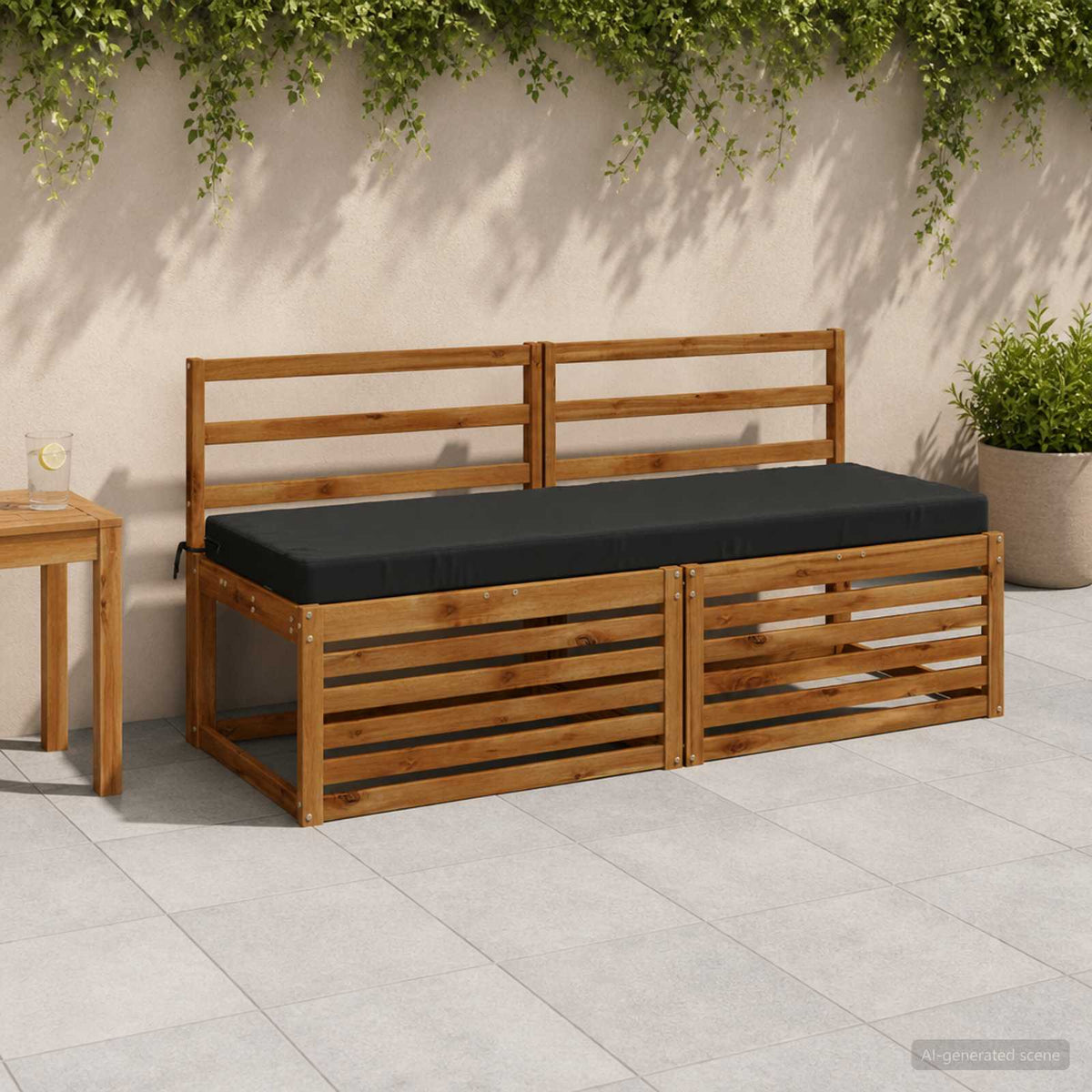 vidaXL 2-Piece Bench Cushions SOEST 2 pcs 100% Polyester Anthracite