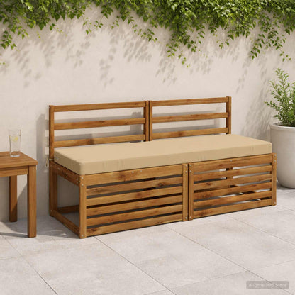 vidaXL Bench Cushion SOEST 100% Polyester Beige 150 x 50 x 8 cm