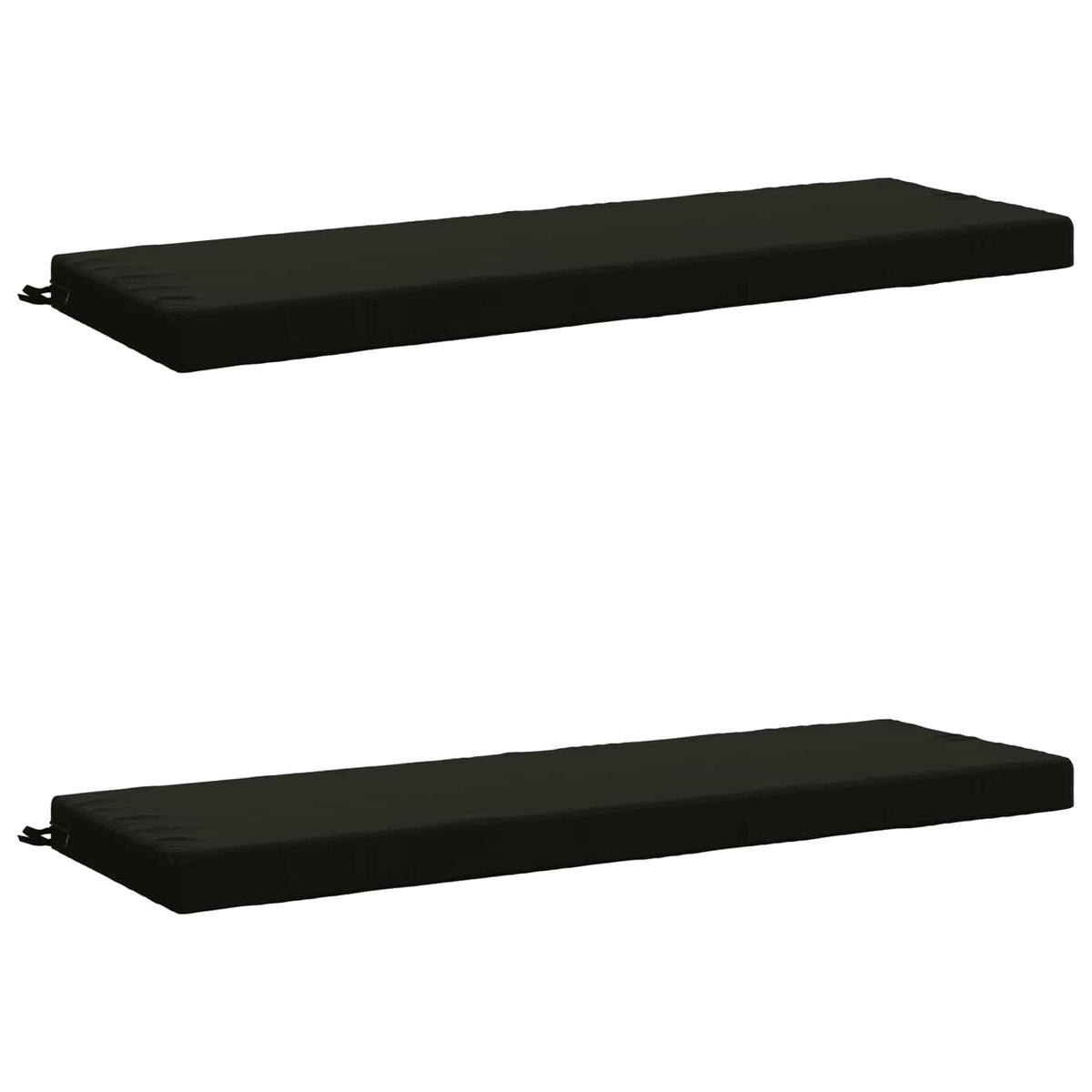vidaXL 2-Piece Bench Cushions SOEST 2 pcs 100% Polyester Black
