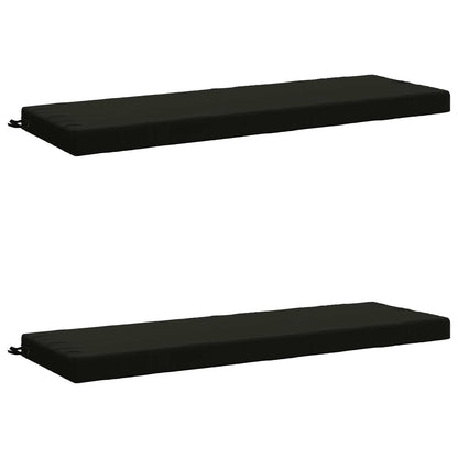 vidaXL 2-Piece Bench Cushions SOEST 2 pcs 100% Polyester Black