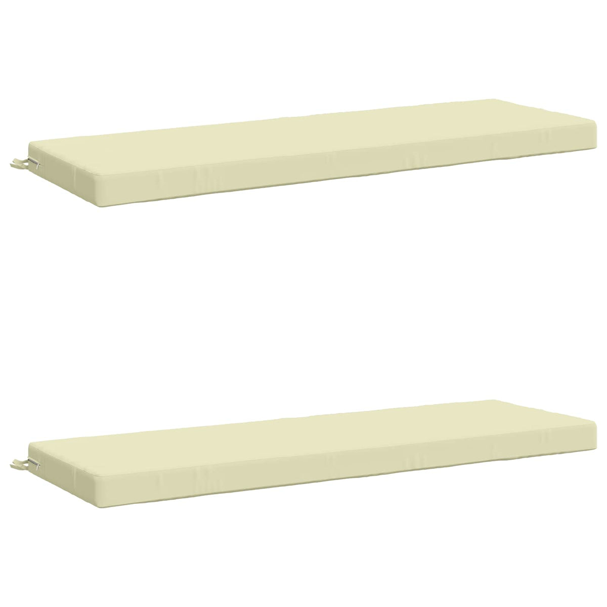 vidaXL 2-Piece Bench Cushions SOEST 2 pcs 100% Polyester Cream