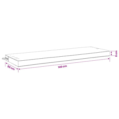 vidaXL Bench Cushion SOEST 100% Polyester Multicolour 140 x 50 x 8 cm