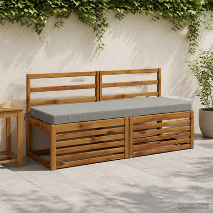 vidaXL 2-Piece Bench Cushions SOEST 2 pcs 100% Polyester Grey