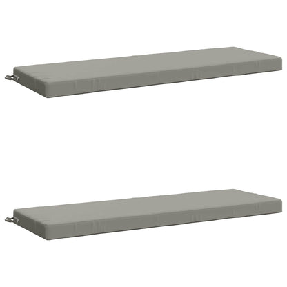 vidaXL 2-Piece Bench Cushions SOEST 2 pcs 100% Polyester Grey