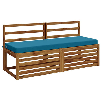 vidaXL Bench Cushion SOEST 100% Polyester Light Blue 140 x 50 x 8 cm