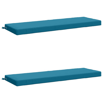 vidaXL 2-Piece Bench Cushions SOEST 2 pcs 100% Polyester Light Blue