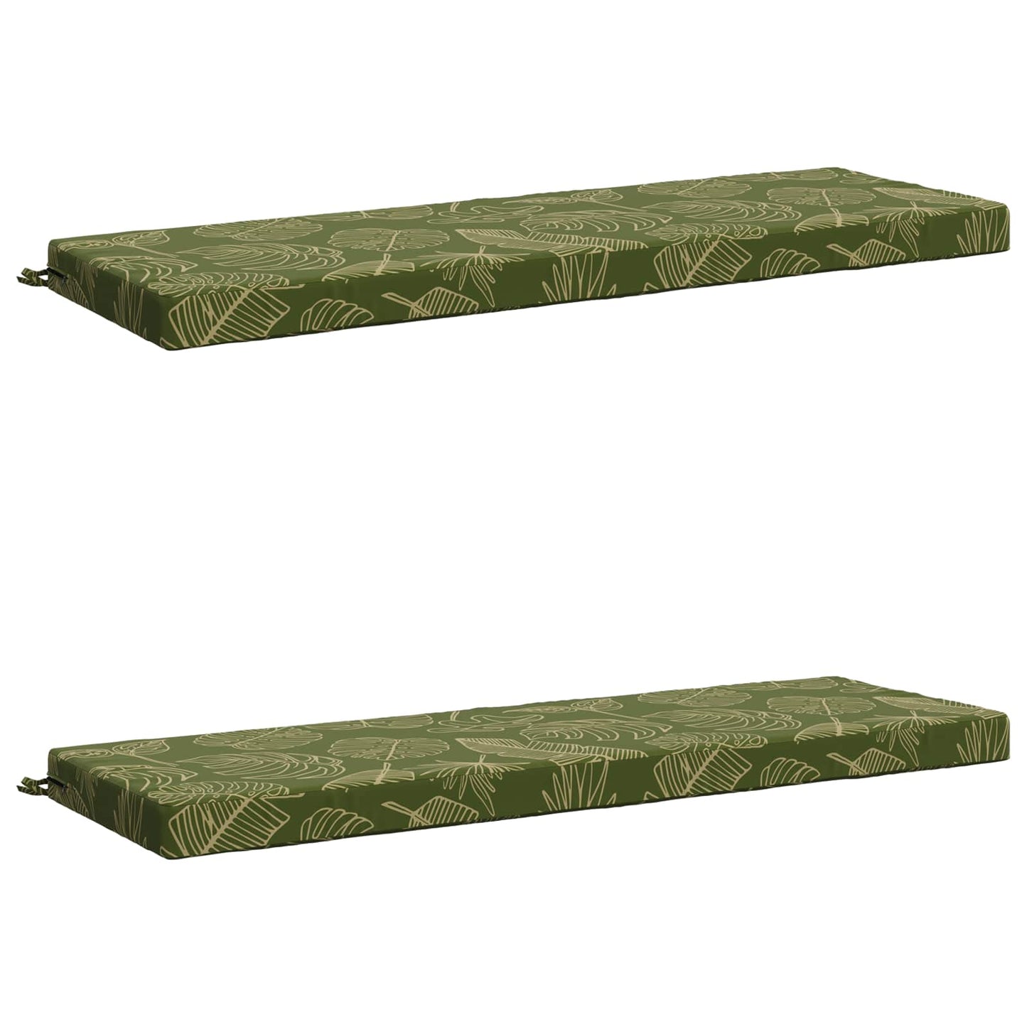 vidaXL 2-Piece Bench Cushions SOEST 2 pcs 100% Polyester Leaf Design