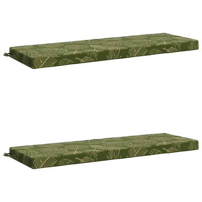 vidaXL 2-Piece Bench Cushions SOEST 2 pcs 100% Polyester Leaf Design