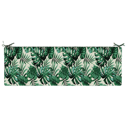 vidaXL Bench Cushion SOEST 100% Polyester Leaf Pattern 140 x 50 x 8 cm