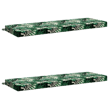 vidaXL 2-Piece Bench Cushions SOEST 2 pcs 100% Polyester Leaf Pattern