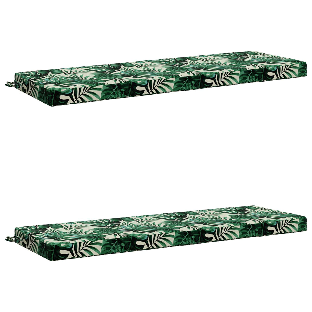 vidaXL Bench Cushions SOEST 2 pcs 100% Polyester Leaf Pattern