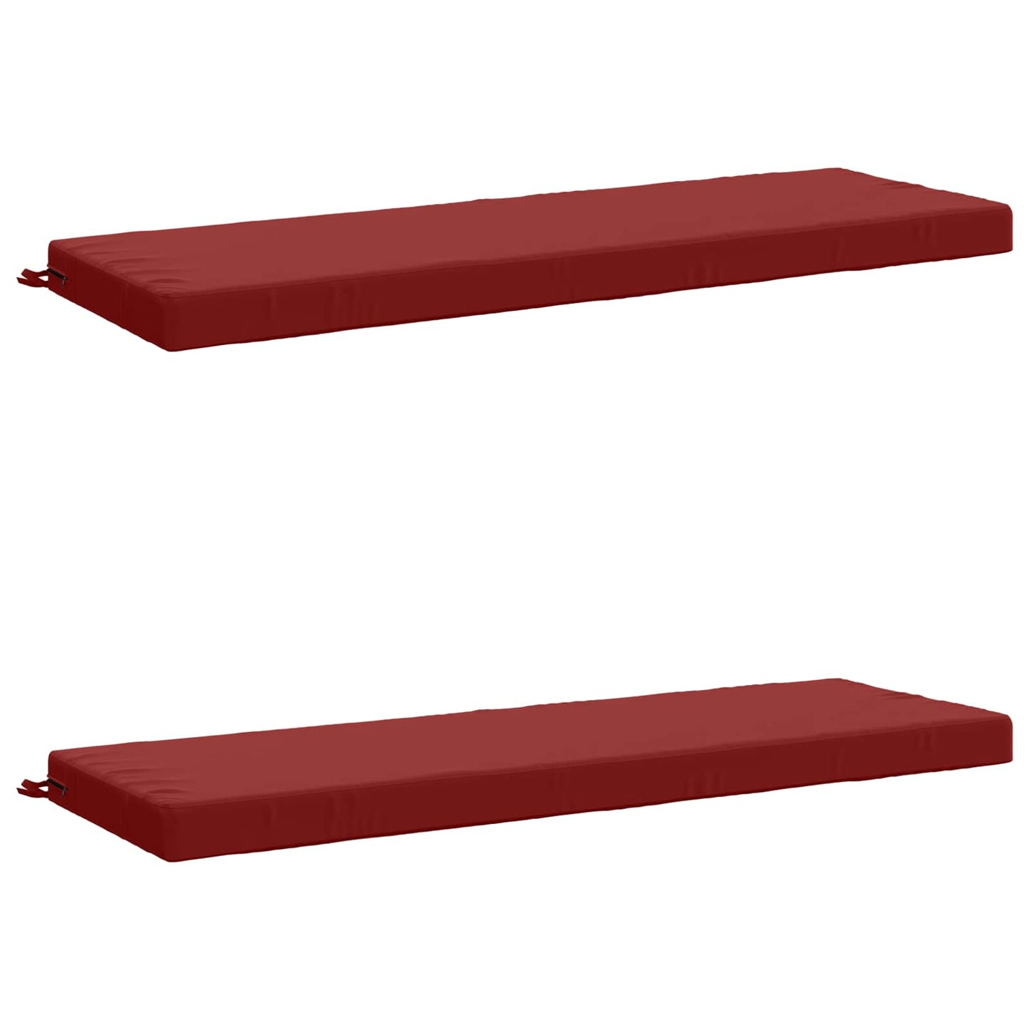 vidaXL 2-Piece Bench Cushions SOEST 2 pcs 100% Polyester Wine Red