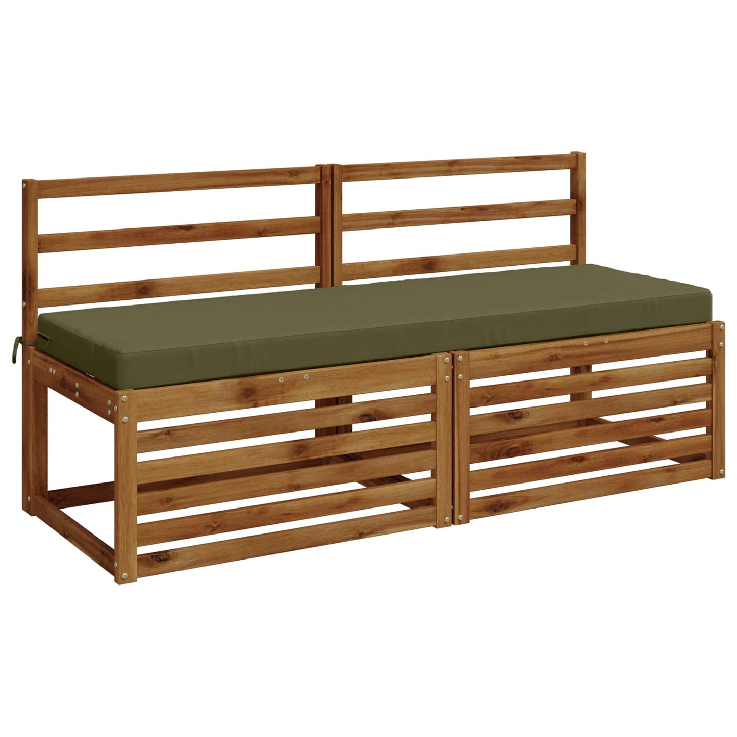 vidaXL Bench Cushion SOEST 100% Polyester Olive Green 150 x 50 x 8 cm