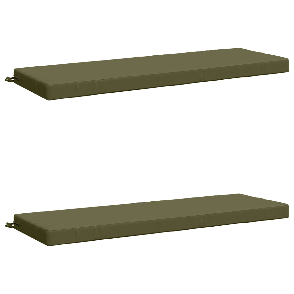 vidaXL 2-Piece Bench Cushions SOEST 2 pcs 100% Polyester Olive Green