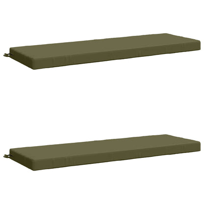 vidaXL 2-Piece Bench Cushions SOEST 2 pcs 100% Polyester Olive Green