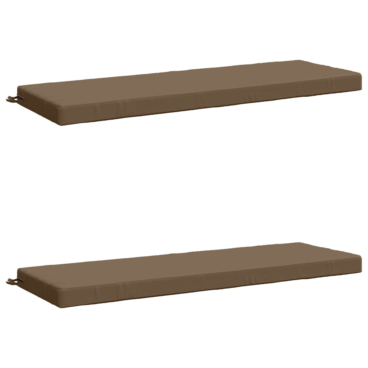 vidaXL 2-Piece Bench Cushions SOEST 2 pcs 100% Polyester Taupe