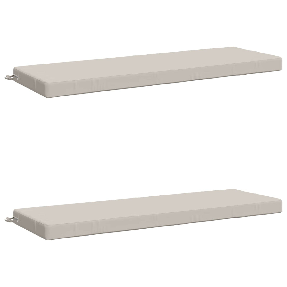 vidaXL Bench Cushions SOEST 2 pcs 100% Polyester White 150 x 50 x 8 cm