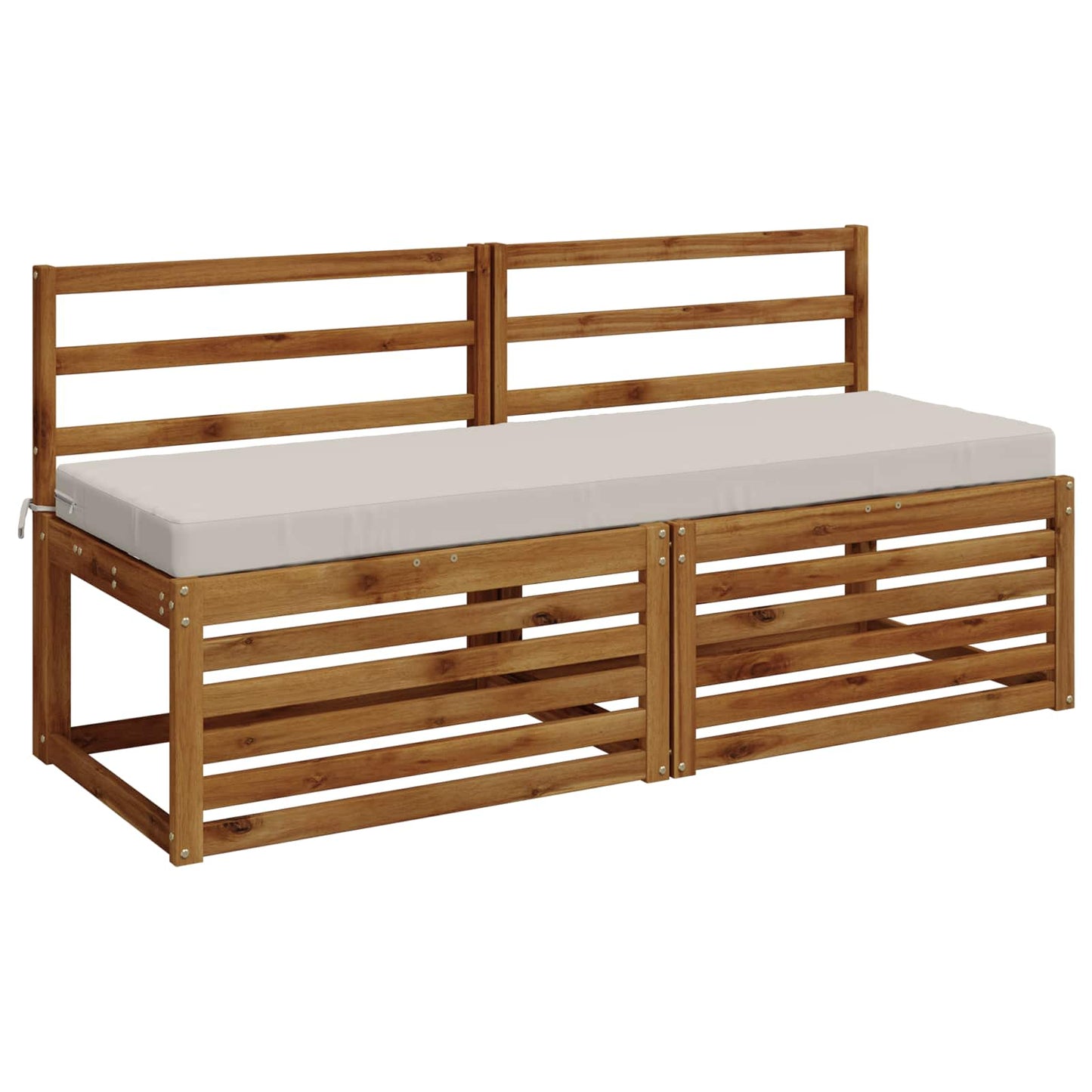 vidaXL 2-Piece Bench Cushions SOEST 2 pcs 100% Polyester White