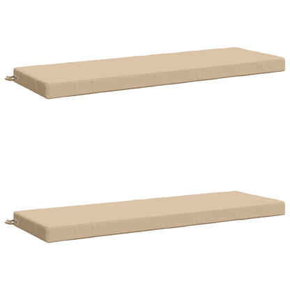 vidaXL 2-Piece Bench Cushions SOEST 2 pcs 100% Polyester Cream