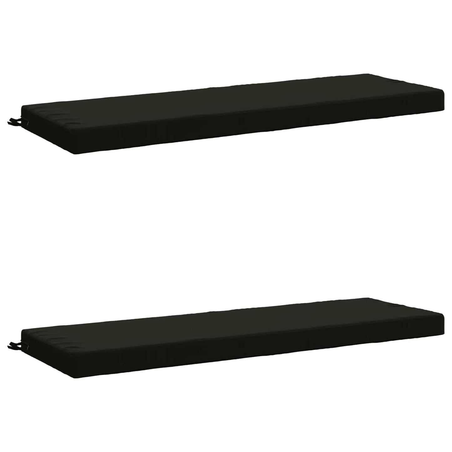 vidaXL 2-Piece Bench Cushions SOEST 2 pcs 100% Polyester Black