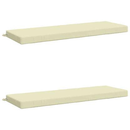 vidaXL 2-Piece Bench Cushions SOEST 2 pcs 100% Polyester Cream