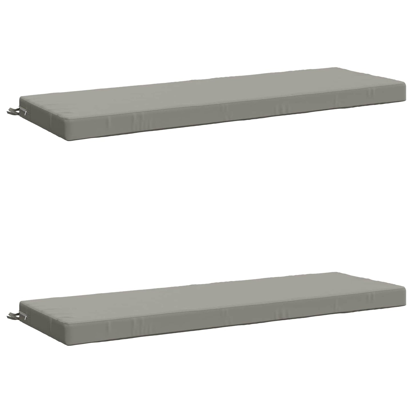 vidaXL 2-Piece Bench Cushions SOEST 2 pcs 100% Polyester Grey