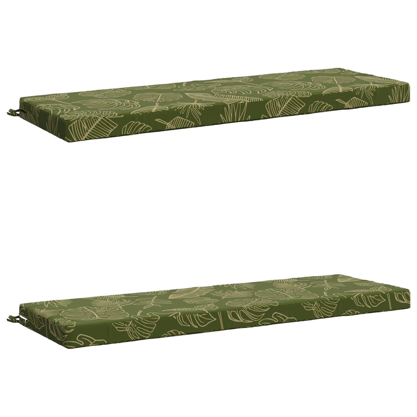 vidaXL 2-Piece Bench Cushions SOEST 2 pcs 100% Polyester Leaf Design