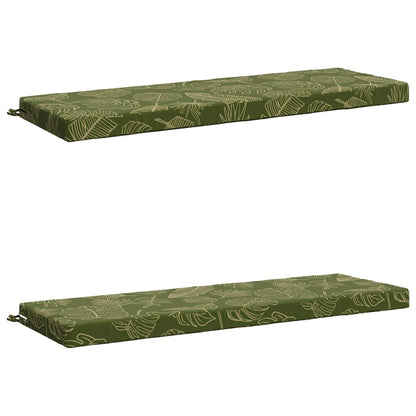 vidaXL 2-Piece Bench Cushions SOEST 2 pcs 100% Polyester Leaf Design