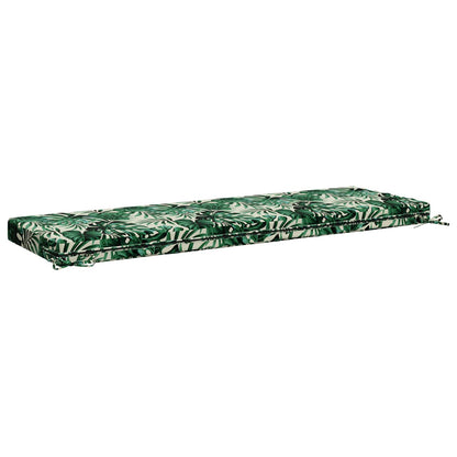vidaXL Bench Cushion SOEST 100% Polyester Leaf Pattern 150 x 50 x 8 cm