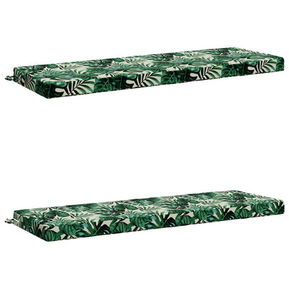 vidaXL 2-Piece Bench Cushions SOEST 2 pcs 100% Polyester Leaf Pattern