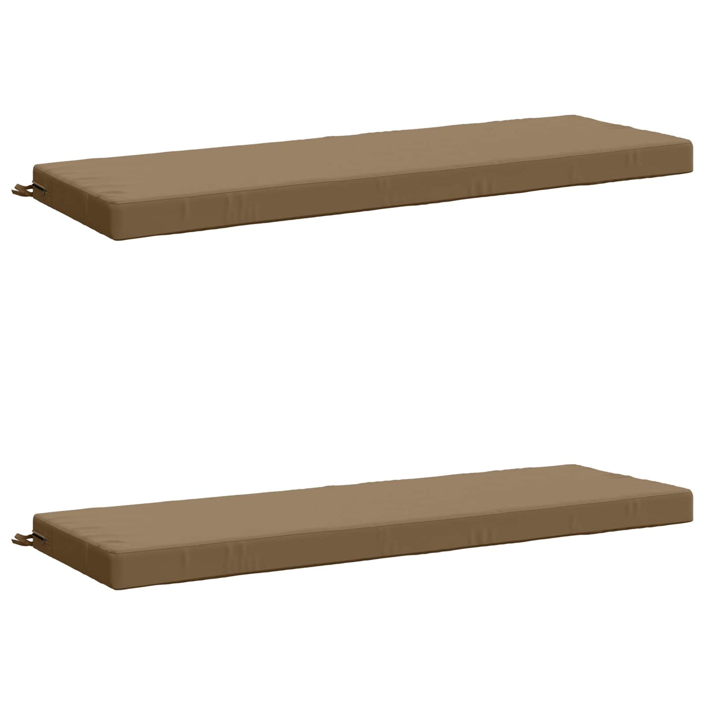 vidaXL 2-Piece Bench Cushions SOEST 2 pcs 100% Polyester Taupe