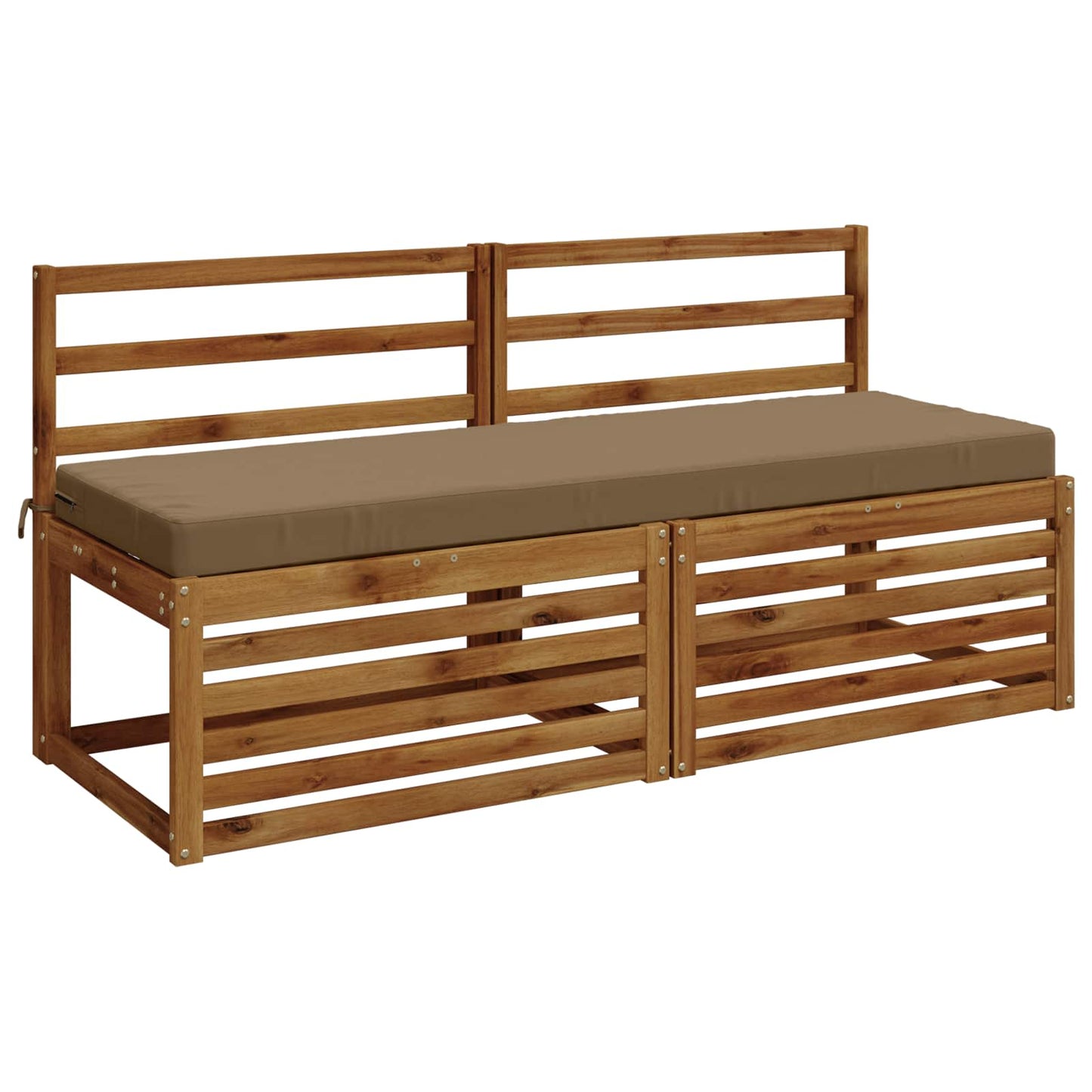 vidaXL 2-Piece Bench Cushions SOEST 2 pcs 100% Polyester Taupe