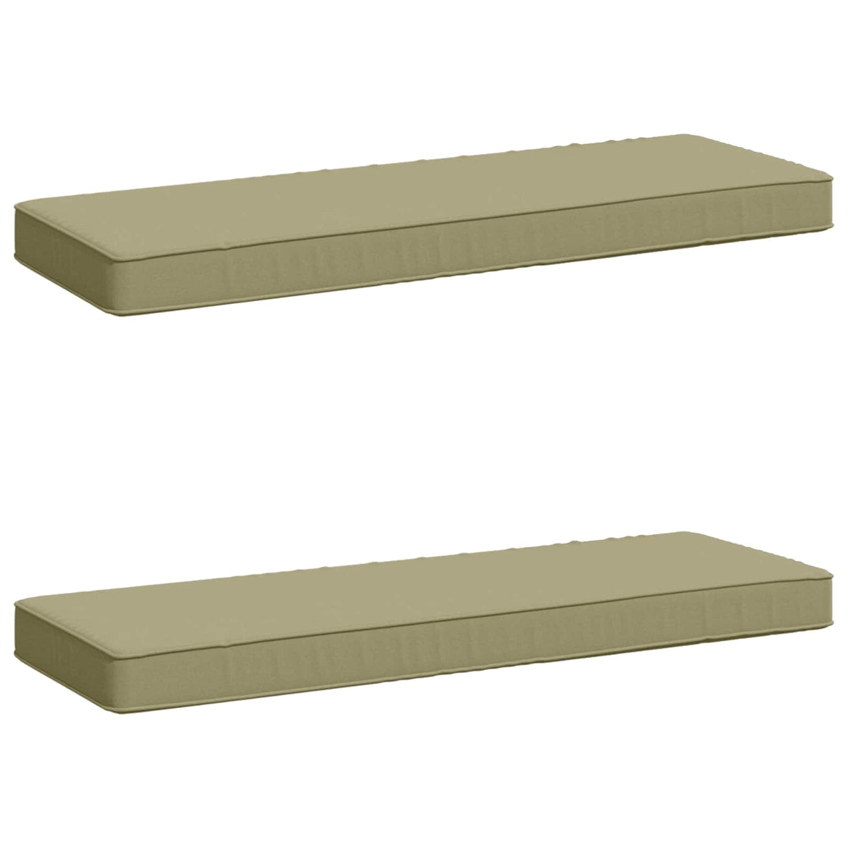 vidaXL 2-Piece Bench Cushions VUGHT 2 pcs 100% Polyester Light Green