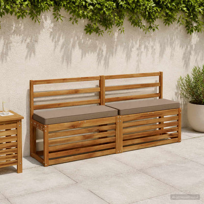 vidaXL 1-Piece Bench Cushion VUGHT 100% Polyester Taupe 80 x 30 x 5 cm