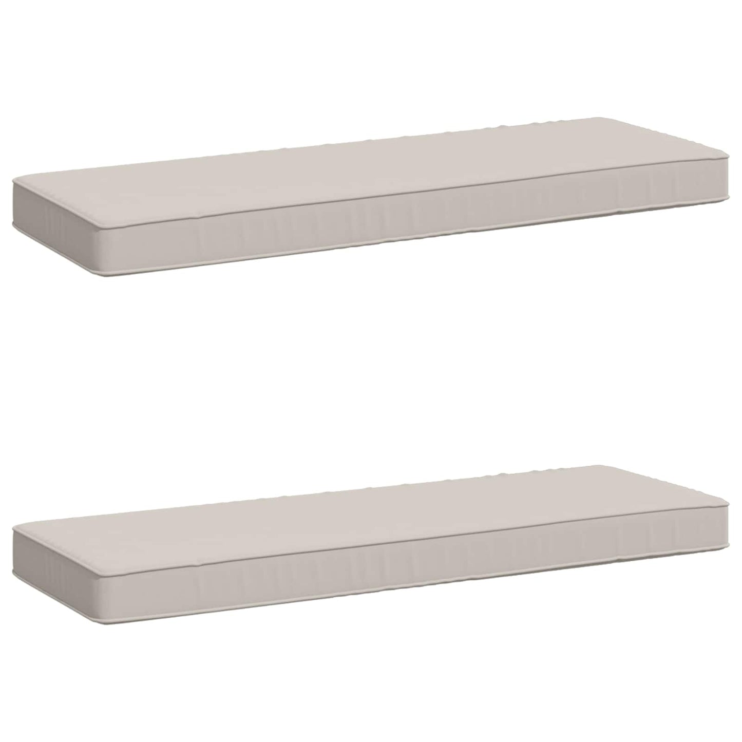 vidaXL 2-Piece Bench Cushions VUGHT 2 pcs 100% Polyester White