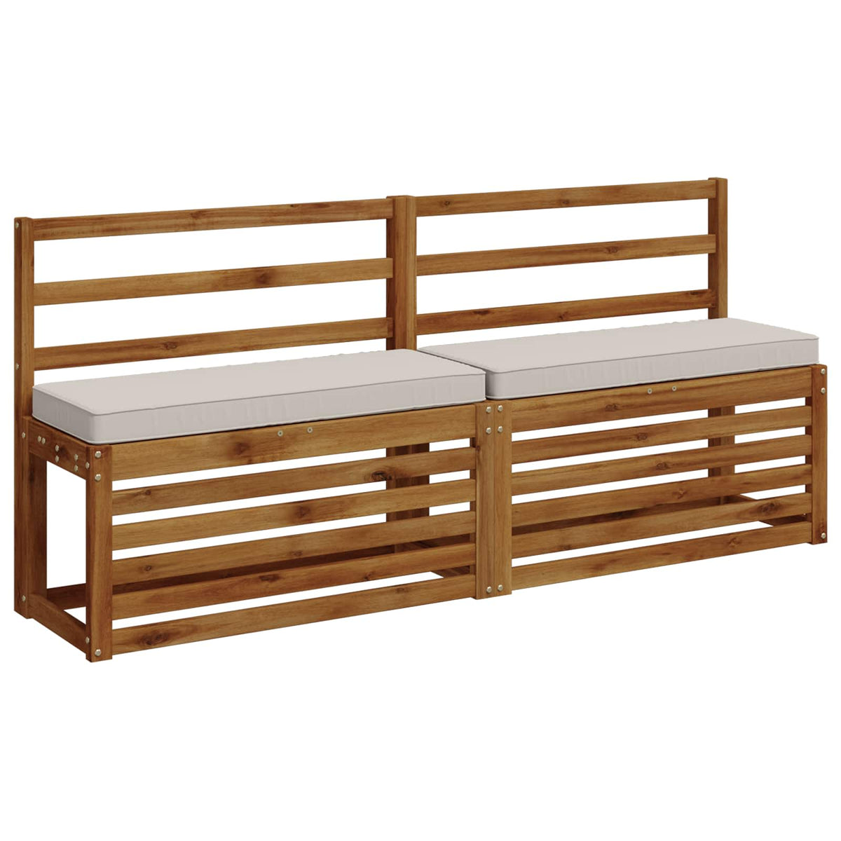 vidaXL 2-Piece Bench Cushions VUGHT 2 pcs 100% Polyester White