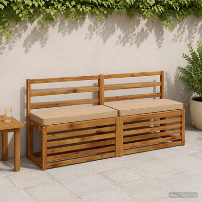 vidaXL 2-Piece Bench Cushions VUGHT 2 pcs 100% Polyester Sand
