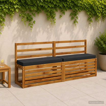 vidaXL 1-Piece Bench Cushion VUGHT 100% Polyester Dark Blue