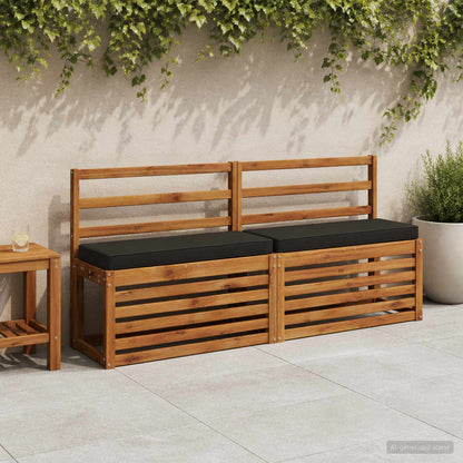 vidaXL 1-Piece Bench Cushion VUGHT 100% Polyester Black 60 x 30 x 5 cm