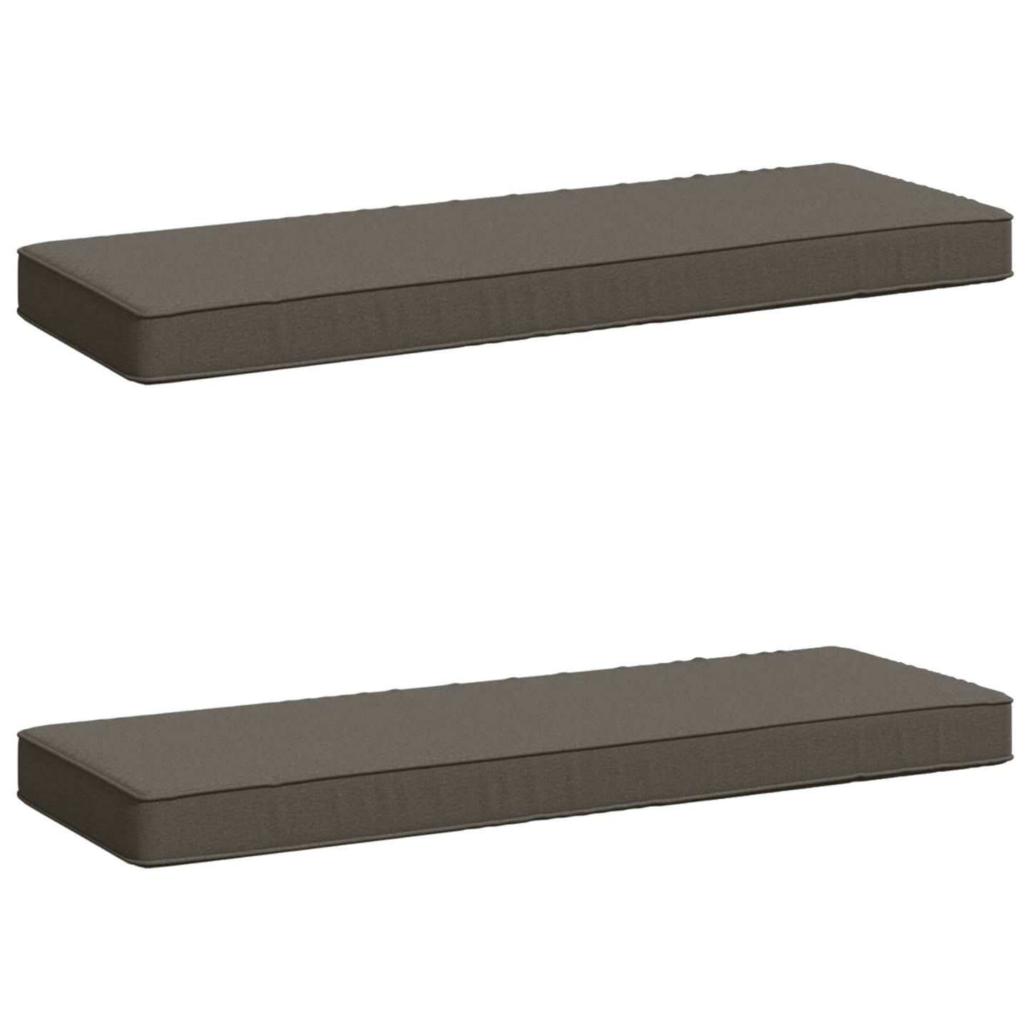 vidaXL 2-Piece Bench Cushions VUGHT 2 pcs 100% Polyester Grey