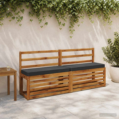 vidaXL 2-Piece Bench Cushions VUGHT 2 pcs 100% Polyester Anthracite