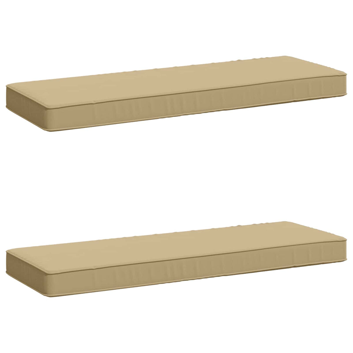 vidaXL 2-Piece Bench Cushions VUGHT 2 pcs 100% Polyester Beige