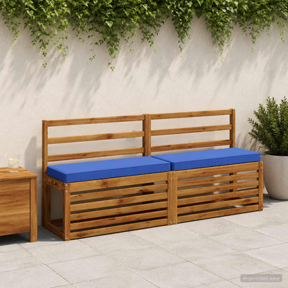 vidaXL 2-Piece Bench Cushions VUGHT 2 pcs 100% Polyester Royal Blue