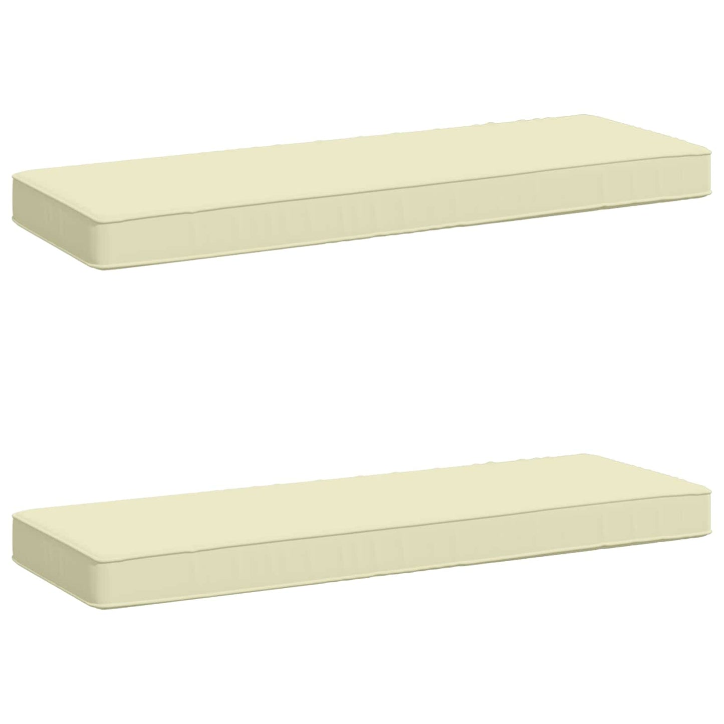 vidaXL 2-Piece Bench Cushions VUGHT 2 pcs 100% Polyester Cream