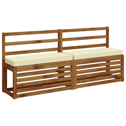 vidaXL 2-Piece Bench Cushions VUGHT 2 pcs 100% Polyester Cream