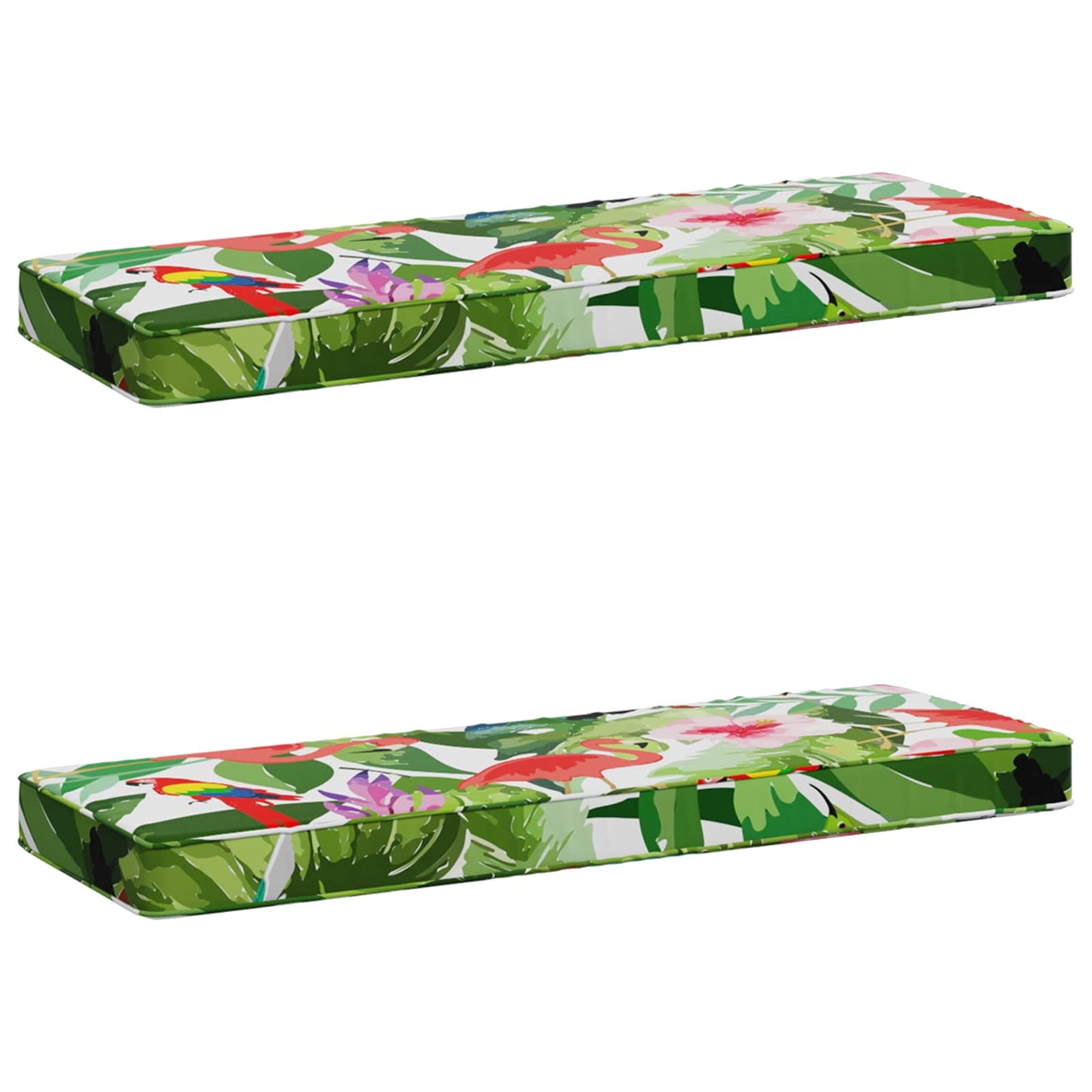 vidaXL 2-Piece Bench Cushions VUGHT 2 pcs 100% Polyester Multicolour