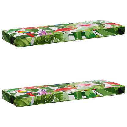 vidaXL 2-Piece Bench Cushions VUGHT 2 pcs 100% Polyester Multicolour