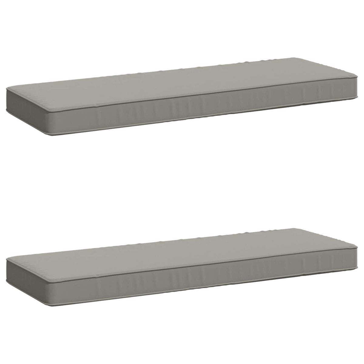 vidaXL 2-Piece Bench Cushions VUGHT 2 pcs 100% Polyester Grey