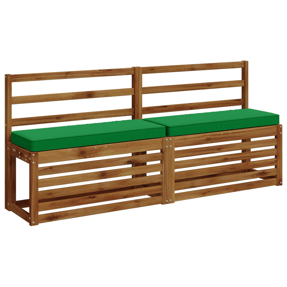 vidaXL 2-Piece Bench Cushions VUGHT 2 pcs 100% Polyester Green